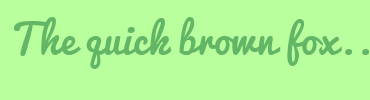 Image with Font Color 62B665 and Background Color B9FF9E